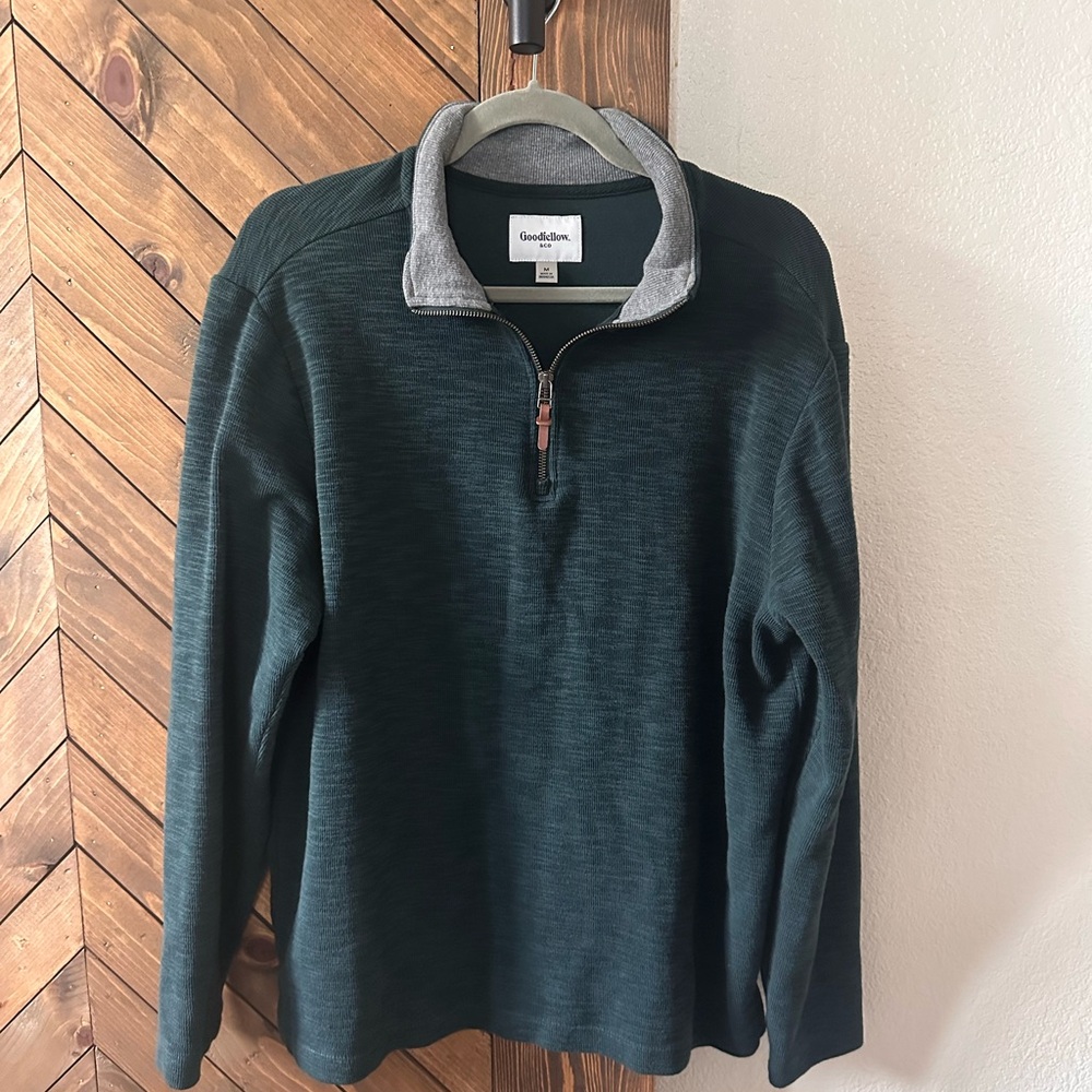Goodfellow & Co Men's Dark Green Zip-Up Sweater